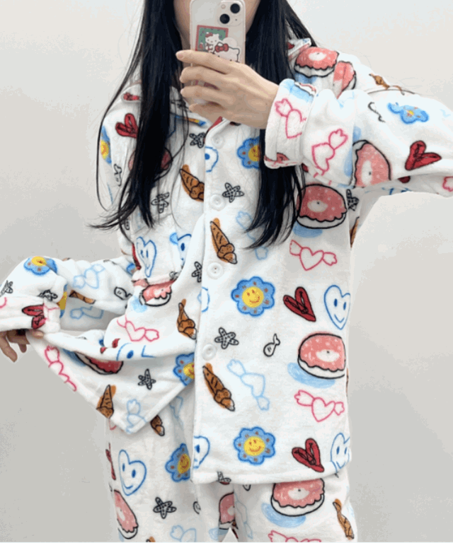 키치 유니크 수면 잠옷 세트 (1 color)