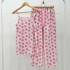 핑크 피그 투피스 잠옷 (1 color)
